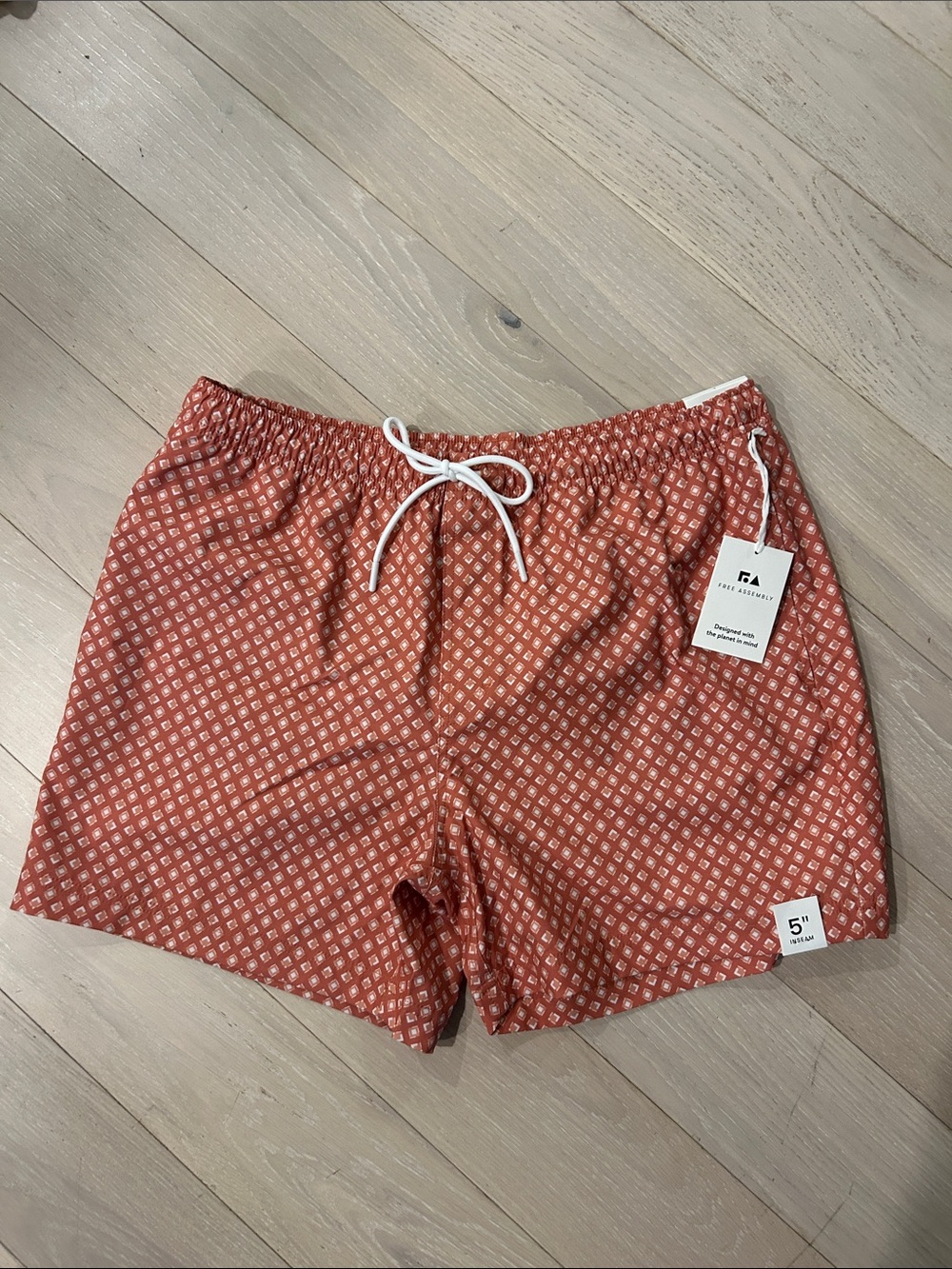 Rails Men’s Red Patterned Swim Trunks